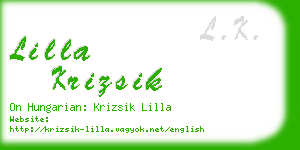 lilla krizsik business card